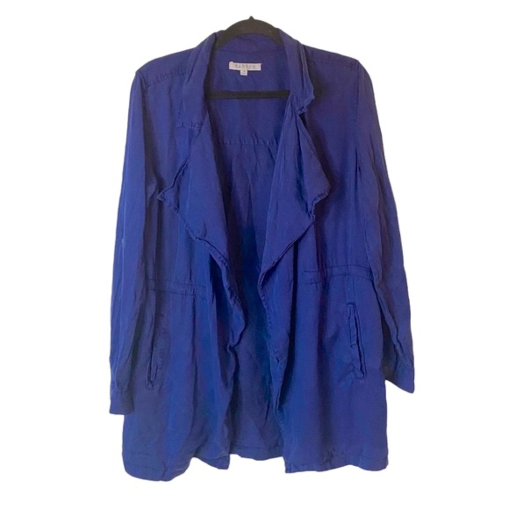 Harper Blue Open Front Drapey Lightweight Jacket Size Medium